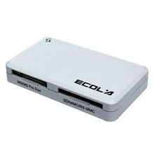 Ecola宜客萊 Mego魅格時(shí)尚多合一USB2.0讀卡器CRD MG206SV 銀色小巧的便攜存儲伴侶
